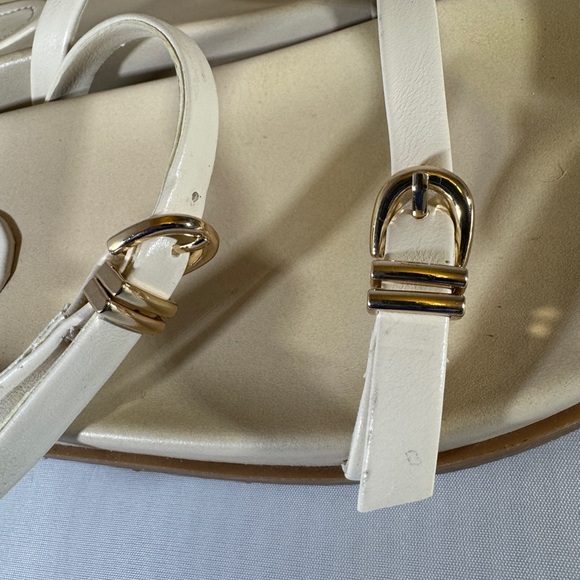 ZARA Women's Beige Buckle Slide Buckle Comfort Straps Sandals Size 38 Minimalist - Picture 7 of 9